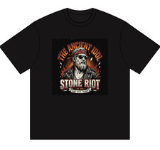 The Ancient Idol Stone Riot Heavy Metal T-Shirt Vintage Biker Rock Tee Black M picture
