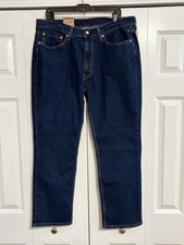 NWT Levi's 514 Straight Fit Jeans Mens 36x30 Dark Indigo Blue picture
