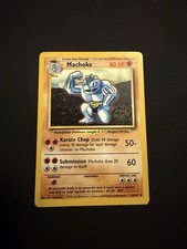 1999 Pokemon Base Set Shadowless Machoke 34/102 WOTC Vintage Uncommon picture