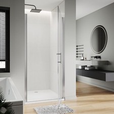 28/30/32/34/36''W x 72''H Pivot Swing Shower Door Frameless in Polished Chrome picture