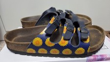Birkenstock Florida Navy Blue 3 Strap Slide Cork Sandals Womens EU 40 US  9-9.5 picture
