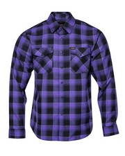 DIXXON Dynasty 2.0 Flannel Men's Purple Plaid 13 Year Anniversary Shirt picture