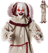 Halloween Decor Horror Killer Clown Movable and Activated Animatronicpre-Recorde picture
