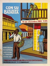 Luis Cajiga, Con Su Batatita 1985 Puerto Rican Music Poster — Caribbean Cultural picture