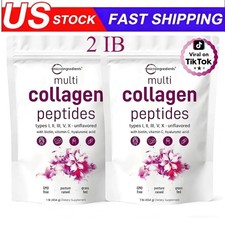 2 lb Multi Collagen Peptides Powder Hydrolyzed Protein Peptide Type I,II,III,V,X picture