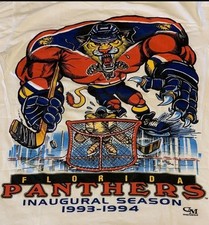 Vintage Florida Panthers NHL stanley cup short sleeve white retro shirt KV41363 picture