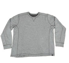 Eddie Bauer Men’s 3XL Tall Gray Waffle Knit Thermal Crewneck Long Sleeve Shirt picture