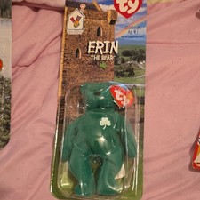 Erin The Bear 1997 McDonalds Ty Beanie Baby with Rare 1993/Oak Brook Tag Errors picture