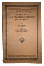 1932, 1st, FORESTRY, STRENGTH AND RELATED PROPERTIES OF REDWOOD, TIMBER, TREES picture