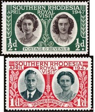 Southern Rhodesia #65 -66 Mint NH Complete 1947 Royal Visit Set KGVI picture