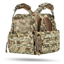 M8 Tactical Plate Carrier MOLLE Panel MM14 Pixel IRR Cordura Quick Release picture