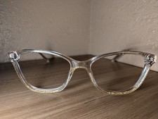 BEBE BB5203 204 TAUPE CRYSTAL GOLD AUTHENTIC EYEGLASSES 52-17-135 picture