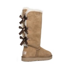 UGG BAILEY BOW II TALL CHESTNUT SUEDE WATERRESISTANT WOMENS BOOTS SIZE US 7 NEW picture