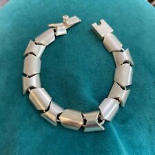 Sterling Silver TF-75 Mexico Vintage Heavy Link Style 7.5”Bracelet 38.7 picture