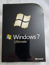 Microsoft Windows 7 Ultimate 32 64 Bit DVD Retail Box New Sealed Product Key COA picture