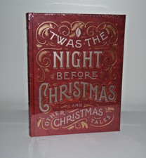 NEW Twas Night Before Christmas Other Tales Gilded Collectible Leather Bound picture