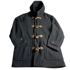 Vintage 1980s Schneiders Salzburg Men’s Wool Cashmere Duffle Coat Navy US 36 picture