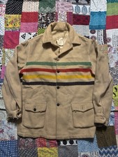 Vintage 60s 70s Hudson Bay Wool Blanket Jacket picture