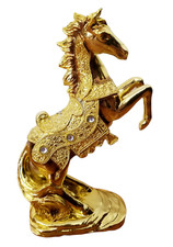 10.5 Inch Stallion Horse Brass color statue perfect for home decoration Xmas picture