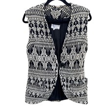 El Greco Tsitsibacos Bros Vintage Greek Wool Boho Ethnic Layering Vest Black S picture