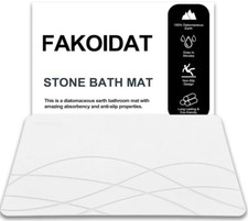Elegant Diatomaceous Earth Bath Stone Mat (White Wave 23.5 X 15.5 X 0.4in) picture