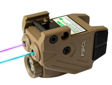 Hilight P3PCL Cerakote FDE Dual Beam Purple/Cyan + 700 Lumen Handgun Light Laser picture