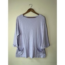 Pure Jill Relaxed Top Lavender Heathered Cotton Modal Pocket Tunic Small picture
