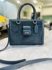 COACH Authentic CM099 Grace Carry All Suede Leather 2WAY Handbag picture