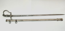 Antique WWI WKC Solingen Officer Saber Sword Shagreen Grip Etched Steel Scabbard picture