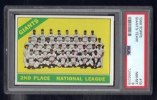 1966 TOPPS #19 S.F. GIANTS TEAM Mays/McCovey sharp/TOUGH Low Pop PSA 8 picture