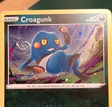DOUBLE FART SWIRL HD 💫 Croagunk SWSH245 Cosmo Pokemon Promo 🔥  picture