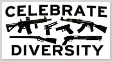 CELEBRATE DIVERSITY BUMPER STICKER gun rights 2nd amendment nra trump 2024 picture