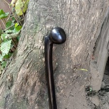 Original 1920 Style African Rosewood Ironwood Mahogany Walking Hiking Stick Ambi picture