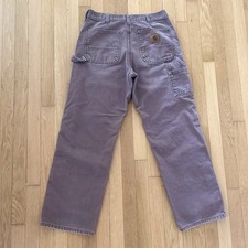 Vintage Carhartt Carpenter Pants B11 CHT Chestnut 33 Canvas Workwear Y2K Mexico picture
