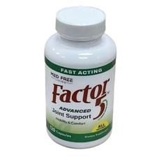 Factor 5 Joint Muscle Support 120 Softgels Med Free Living Formula New picture