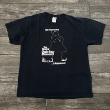 VTG THE TEXAS CHAIN SAW MASSACRE FADED BLACK MOVIE PROMO T-SHIRT SZ XL  picture