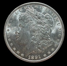 1891-P Morgan Silver Dollar- 9/27/26  picture