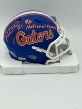Fred Taylor Signed Florida Gators Blue Mini Helmet COA Holo 96 National Champs picture