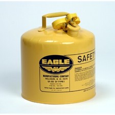Eagle UI-50-SY 24-Gauge Lead-Free Type 1 Galvanized Steel Safety Can, Yellow picture