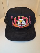 Vtg Harley-Davidson 3D Emblem  Daytona Bike Week 1991 Mesh Trucker Hat 50th Year picture