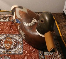 Vintage Collectible 9 in. Hand Carved Mallord Duck Decoy  picture