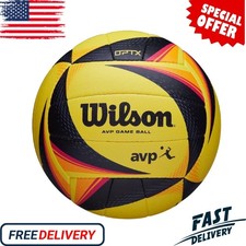 Wilson AVP OPTX Official Beach Volleyball Tour Match Game Ball - Black/Yellow picture