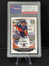 2013 Bowman RC# TP-20 George Springer MLB Debut Auto Fanatics Authentic picture