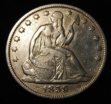 1859 o Seated Liberty Half Dollar picture