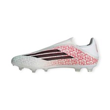 Adidas x Lamine Yamal F50 League Laceless FG MG White Red Soccer Shoes KJ3781 picture