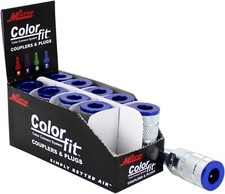 Milton 786TC ColorFit Couplers, T-style Blue, 1/4