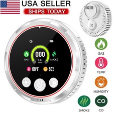 5-in-1 CO, Smoke & Gas Detector, Plug-in with Battery Backup for Home and Travel picture