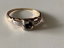 VINTAGE JABEL  18K  W&Y GOLD  SEMI MOUNT DIAMOND ENGAGEMENT RING .25CT SIZE 5.25 picture