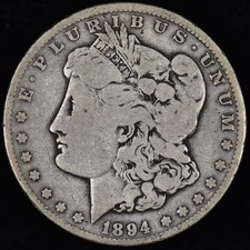 1894-S $1 MORGAN SILVER DOLLAR ✪ VG VERY GOOD ✪ COIN SCARCE DATE I49 ◢TRUSTED◣ picture