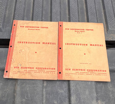 2 Vintage Sun Distributor Tester Standard & Master Instruction Manuals picture
